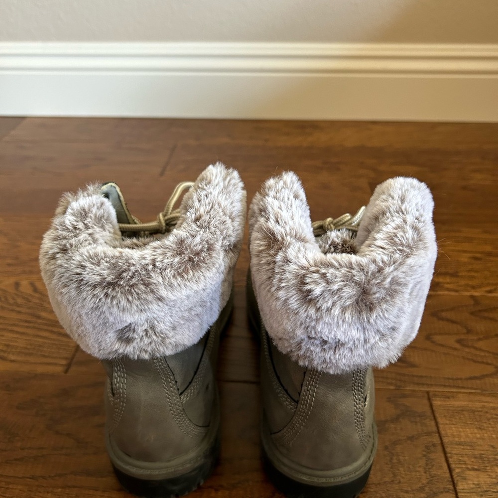 Faux trimmed boots